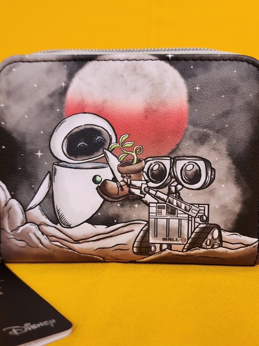 Loungefly Disney Pixar WALL-E EVE & WALL-E Plant Boot Moon Zip Around Wallet NEW